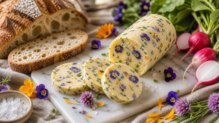 Edible Flower Compound Butter