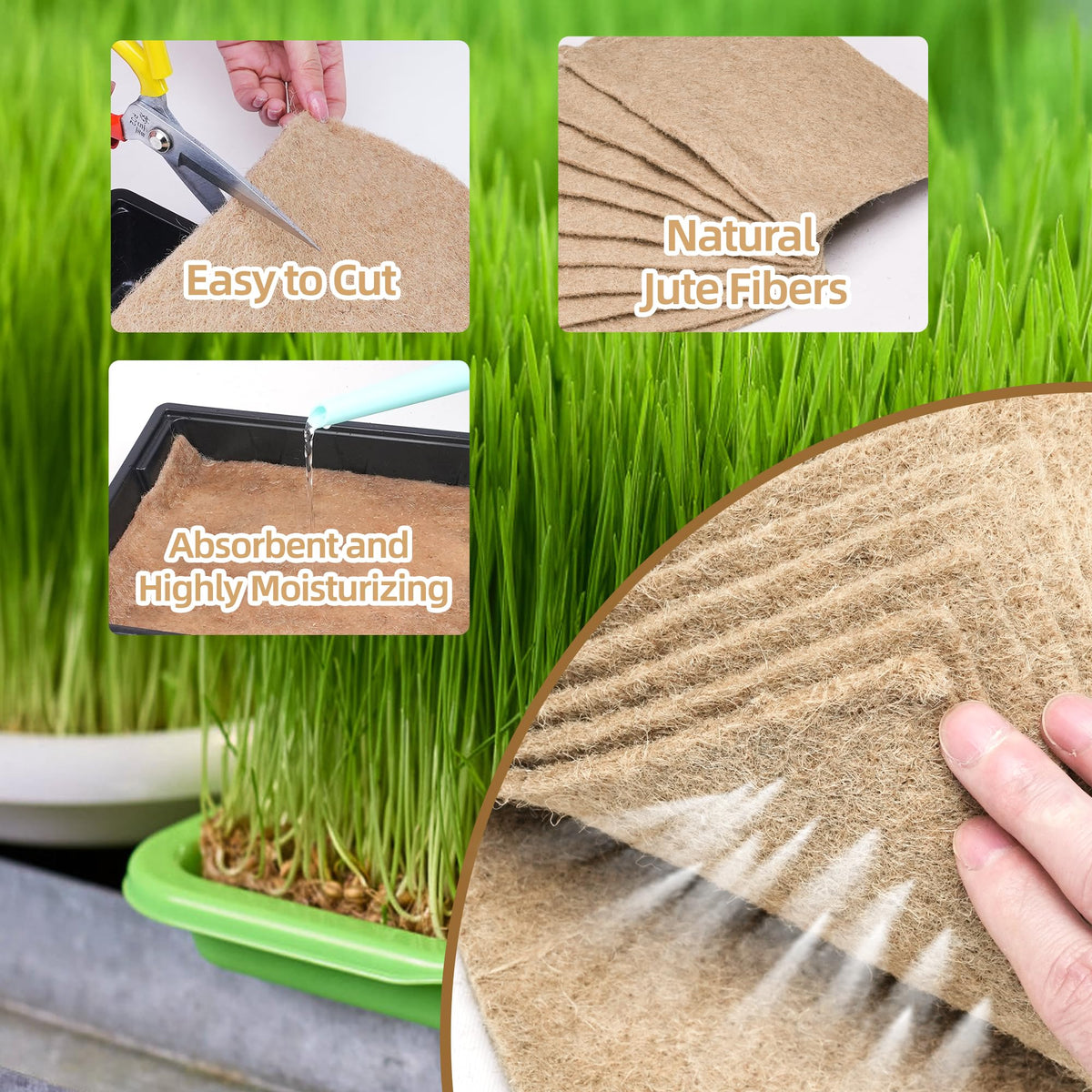Jute Microgreen Grow Mats Canada | Hydroponic Pads for All Microgreens