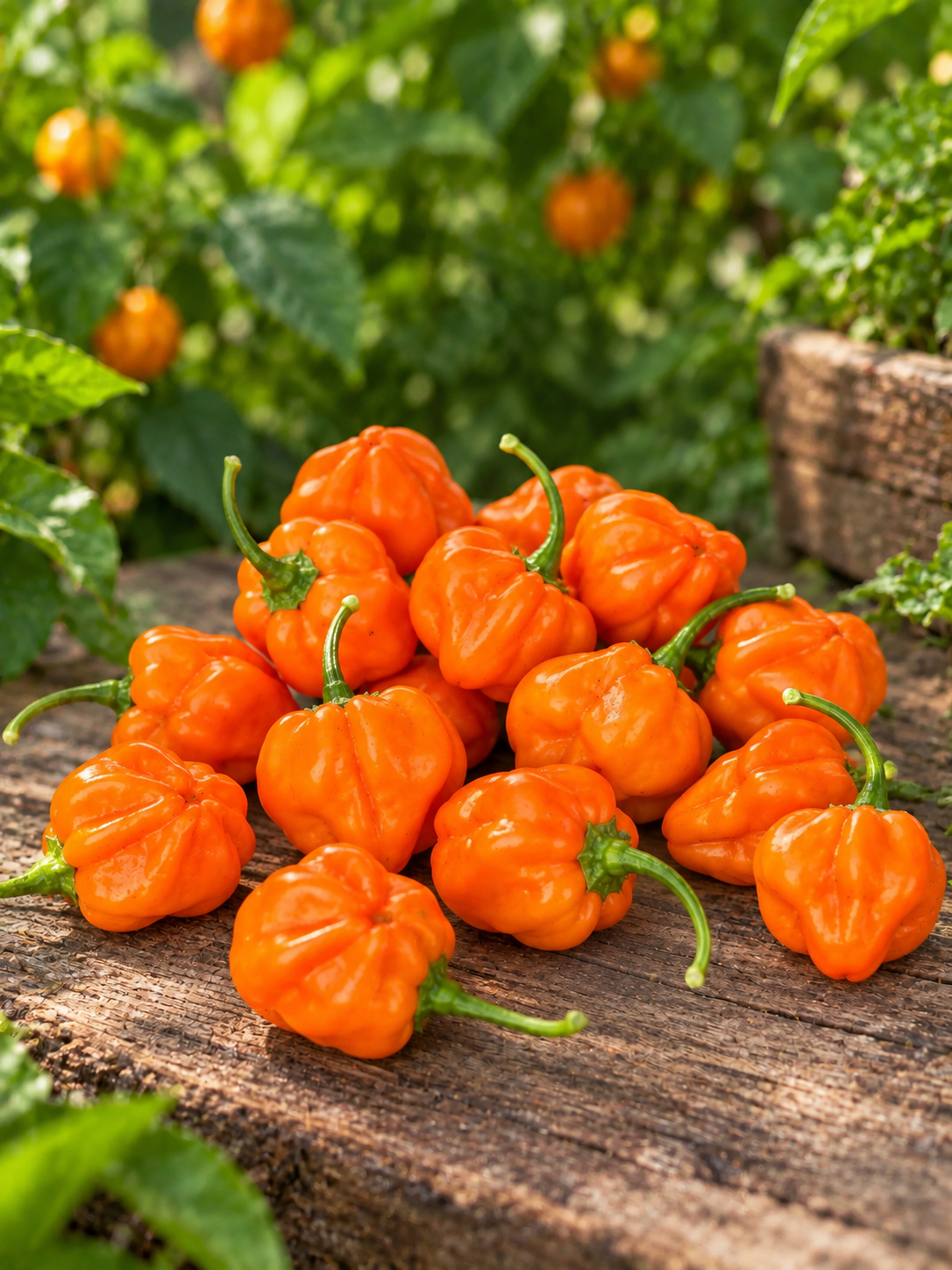 Peppapeach x Brazilian Starfish orange pepper harvest