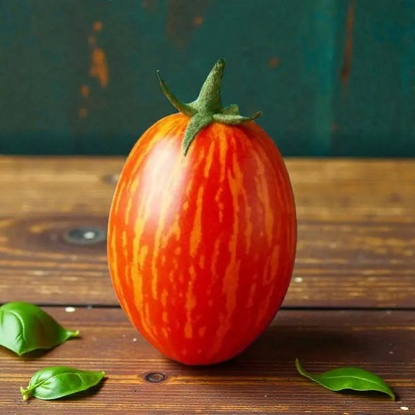Speckled Roman tomato seeds - striped heirloom paste tomato